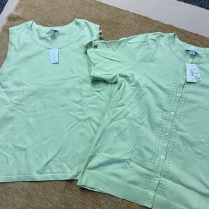 Cjbanks 2 pc. Plus size, lightweight sweater set